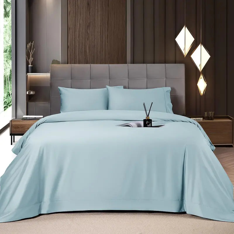 4/6-Piece Bamboo Cooling Sheet Set – Silky Soft, 16" Deep Pocket, Wrinkle & Fade Resistant