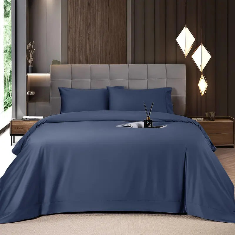 4/6-Piece Bamboo Cooling Sheet Set – Silky Soft, 16" Deep Pocket, Wrinkle & Fade Resistant