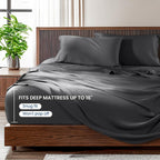 4/6-Piece Bamboo Cooling Sheet Set – Silky Soft, 16" Deep Pocket, Wrinkle & Fade Resistant