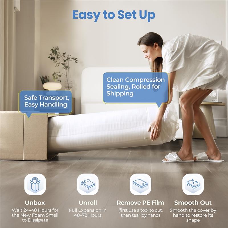 Gel Memory Foam Mattress – Cooling, Pressure Relief, Twin