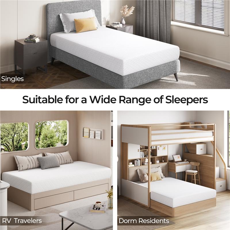 Gel Memory Foam Mattress – Cooling, Pressure Relief, Twin