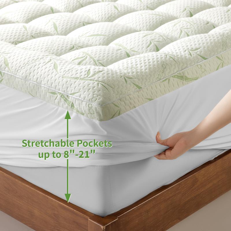 Extra Thick Mattress Topper – Soft Down Alternative, Deep Pocket