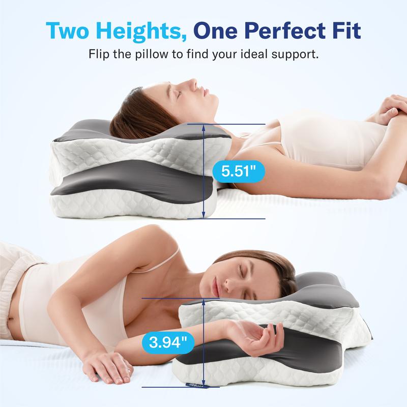 Ergonomic Memory Foam Cervical Pillow for Neck Support