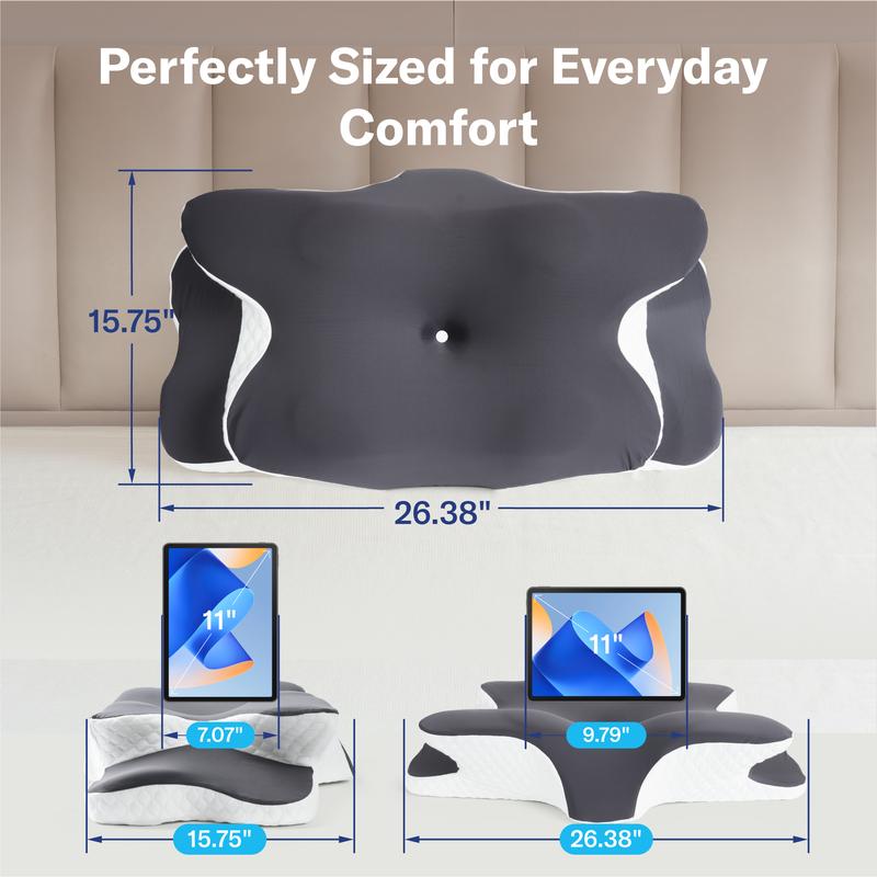 Ergonomic Memory Foam Cervical Pillow for Neck Support