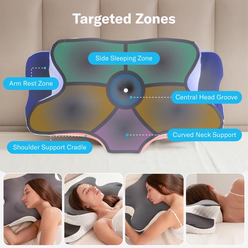 Ergonomic Memory Foam Cervical Pillow for Neck Support