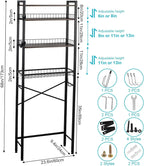 4-Tier Over Toilet Storage Rack - Space Saver Shelf