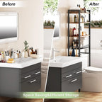 4-Tier Over Toilet Storage Rack - Space Saver Shelf