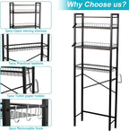 4-Tier Over Toilet Storage Rack - Space Saver Shelf