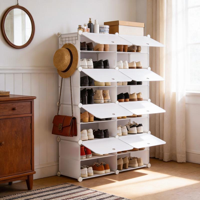 Large Capacity Shoe Cabinet - 24/32 Pair Space Saver