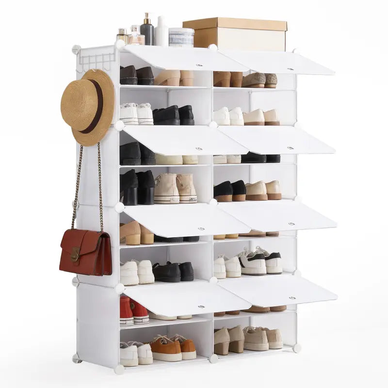 Large Capacity Shoe Cabinet - 24/32 Pair Space Saver