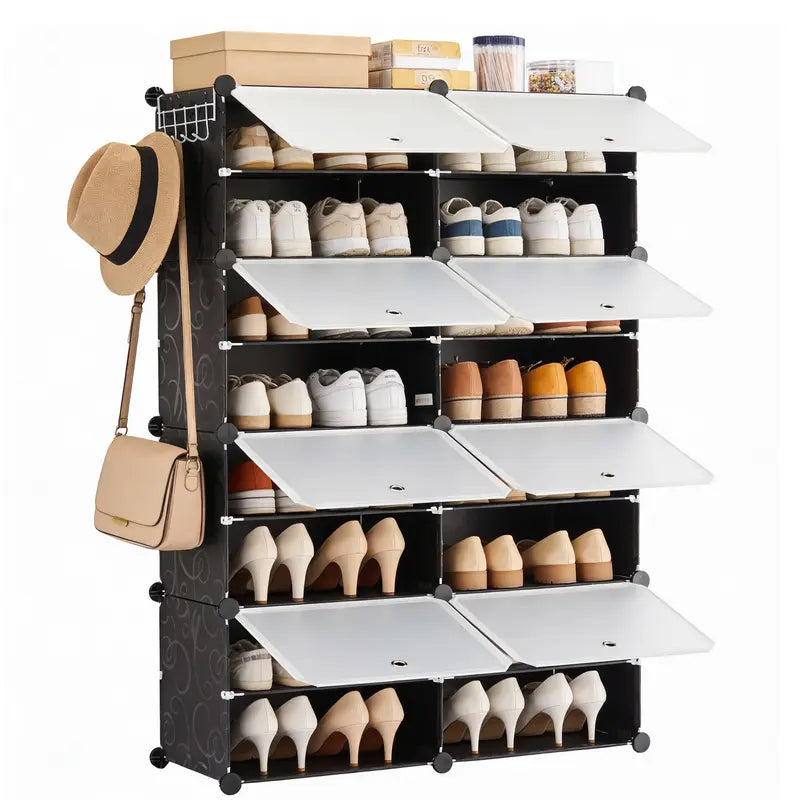 Large Capacity Shoe Cabinet - 24/32 Pair Space Saver