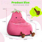 Cute Eggplant Bean Bag Chair - Plush Kids Lounge Sofa 24/31