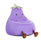 Cute Eggplant Bean Bag Chair - Plush Kids Lounge Sofa 24/31