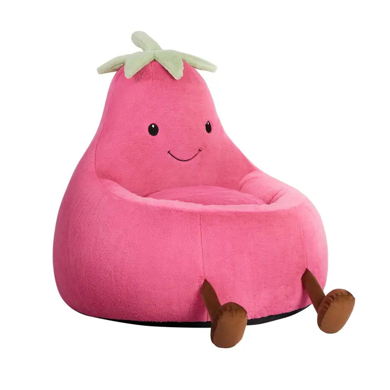 Cute Eggplant Bean Bag Chair - Plush Kids Lounge Sofa 24/31