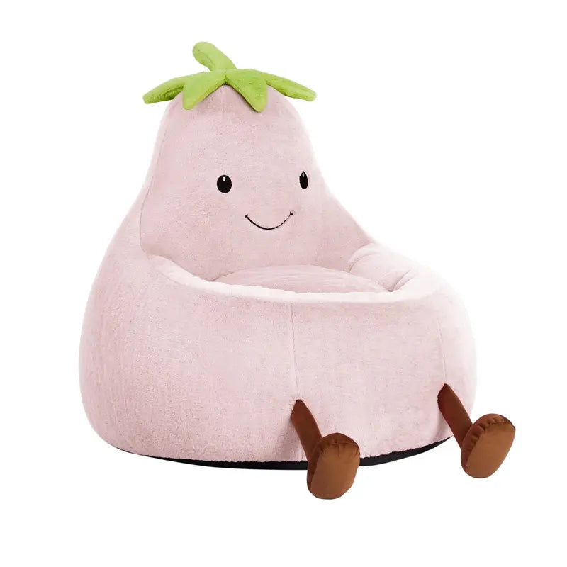 Cute Eggplant Bean Bag Chair - Plush Kids Lounge Sofa 24/31