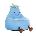 Cute Eggplant Bean Bag Chair - Plush Kids Lounge Sofa 24/31