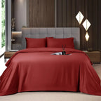 4/6-Piece Bamboo Cooling Sheet Set – Silky Soft, 16" Deep Pocket, Wrinkle & Fade Resistant